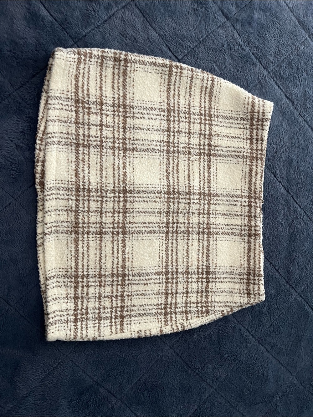 Gilli Cream and Brown Plaid Accent Pillow Cover